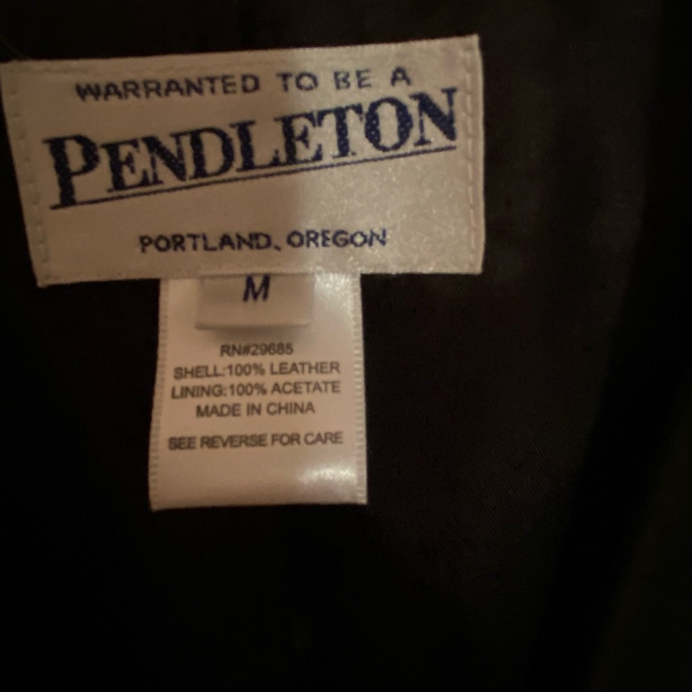 Pendleton 100% Black Leather Jacket - image 4